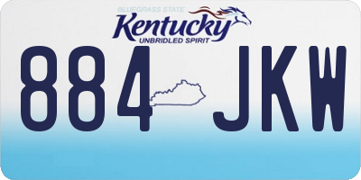 KY license plate 884JKW