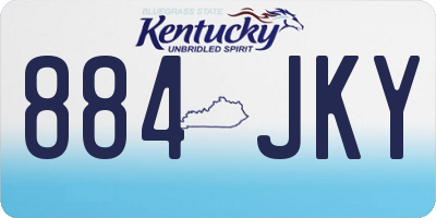 KY license plate 884JKY
