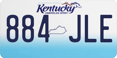 KY license plate 884JLE