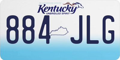 KY license plate 884JLG