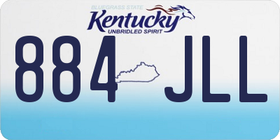 KY license plate 884JLL
