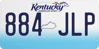 KY license plate 884JLP