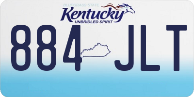 KY license plate 884JLT