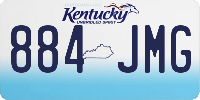 KY license plate 884JMG
