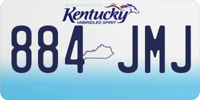 KY license plate 884JMJ
