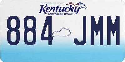 KY license plate 884JMM
