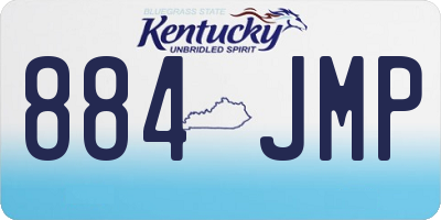 KY license plate 884JMP