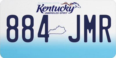 KY license plate 884JMR