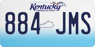 KY license plate 884JMS