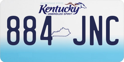 KY license plate 884JNC
