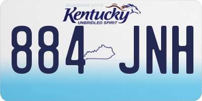 KY license plate 884JNH