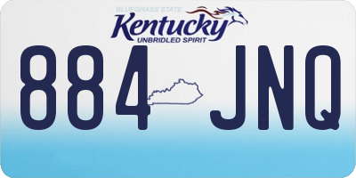 KY license plate 884JNQ