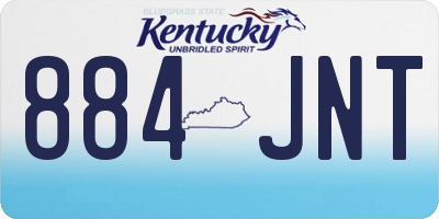 KY license plate 884JNT