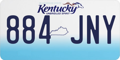 KY license plate 884JNY