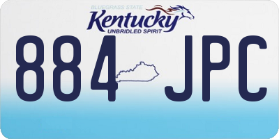 KY license plate 884JPC