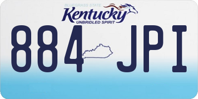 KY license plate 884JPI