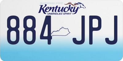 KY license plate 884JPJ