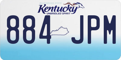 KY license plate 884JPM