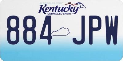 KY license plate 884JPW