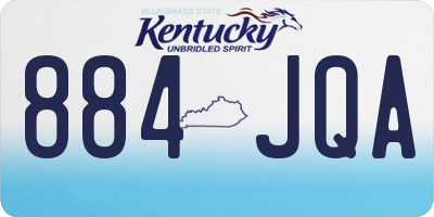 KY license plate 884JQA