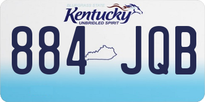 KY license plate 884JQB