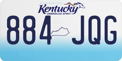 KY license plate 884JQG