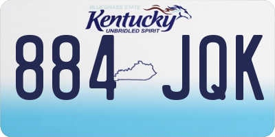 KY license plate 884JQK
