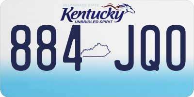 KY license plate 884JQO