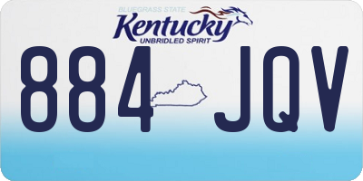 KY license plate 884JQV