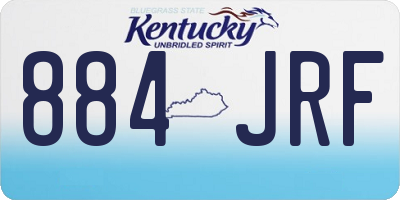 KY license plate 884JRF
