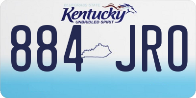 KY license plate 884JRO