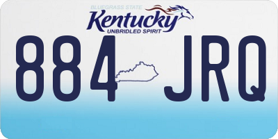 KY license plate 884JRQ