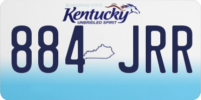 KY license plate 884JRR