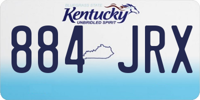 KY license plate 884JRX