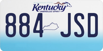 KY license plate 884JSD