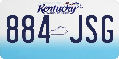 KY license plate 884JSG