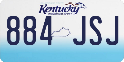 KY license plate 884JSJ