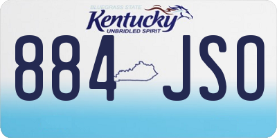 KY license plate 884JSO