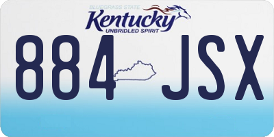 KY license plate 884JSX