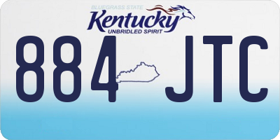 KY license plate 884JTC