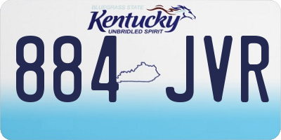 KY license plate 884JVR
