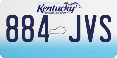 KY license plate 884JVS