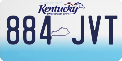 KY license plate 884JVT