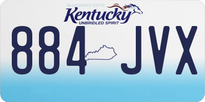 KY license plate 884JVX