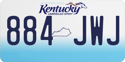 KY license plate 884JWJ