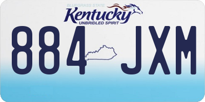 KY license plate 884JXM