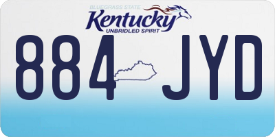 KY license plate 884JYD