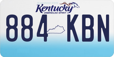 KY license plate 884KBN