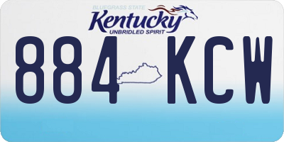 KY license plate 884KCW