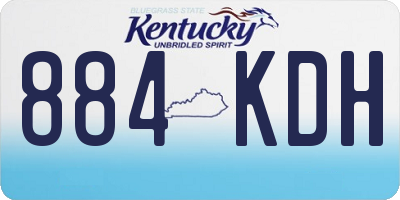 KY license plate 884KDH